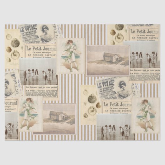  Franse zeebodem ontkoppelingsstreep Tissuepapier (Voorkant)