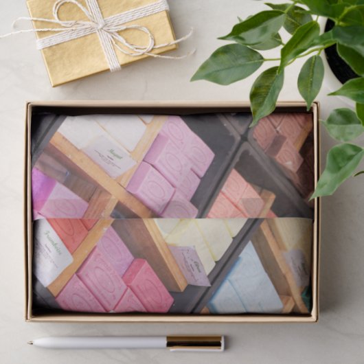 Franse zeep uit de provincie frankrijk tissuepapier (Geschenk)