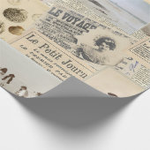 Franse zeewegkinderen collage Cadeaupapier (Hoek)