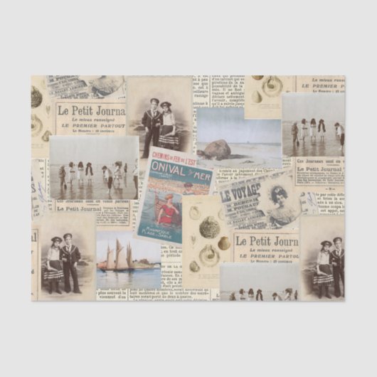  Franse zeewegkinderen collage Tissuepapier