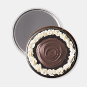 Franse zijde chocolade pudding slagroom taart magneet (Voorkant / Achterkant)