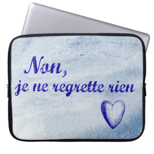 Franse zin "non je ne tret rien": geen spijt laptop sleeve