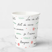 Franse zinnen Party Cups Papieren Bekers (Links)