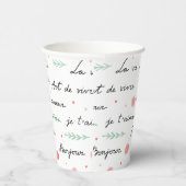 Franse zinnen Party Cups Papieren Bekers (Rechts)