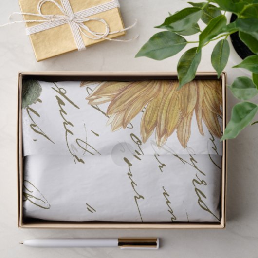 Franse Zonnebloem Tissuepapier (Geschenk)