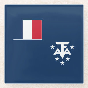 Franse Zuidelijke Antarctische Landen Glazen Onderzetter