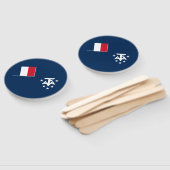 Franse Zuidelijke Antarctische Landen Handwaaier (Niet-gemonteerd)