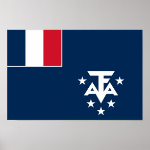 Franse Zuidelijke en Antarctische Gebieden Poster