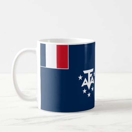 Franse Zuidelijke en Antarctische Landen Vlag Kera Koffiemok (Links)