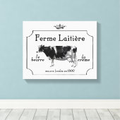 Franse zuivelfabriek Canvas Afdruk (Insitu (Houten vloer))