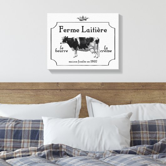 Franse zuivelfabriek Canvas Afdruk (Insitu (Slaapkamer))