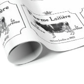 Franse zuivelfabriek met Koe Cadeaupapier (Rol Hoek)