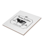  Franse zuivelfabriek met  Koe Tegeltje (Zijkant)