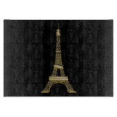 Franse zwarte Eiffeltoren glazen snijplank (Voorkant)