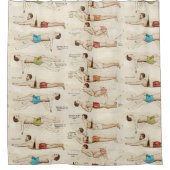  Franse zwemmers Douchegordijn (Voorkant)