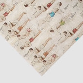  Franse zwemmers  Tissuepapier (Detail)