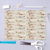  Franse zwemmers  Tissuepapier (Craft)