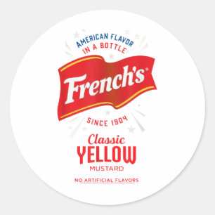 Fransen Clic Geel Mosterd Label Foodie Kostuum _
