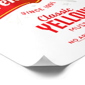 Fransen Clic Geel Mosterd Label Foodie Kostuum _ Poster (Hoek)