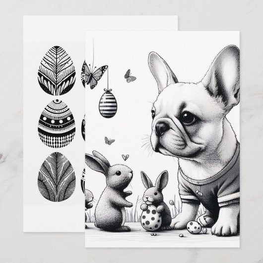 Fransen en konijnen kaart (Voorkant / Achterkant)