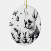 Fransen en konijnen keramisch ornament (Rechts)