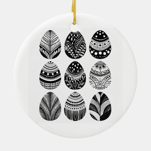 Fransen en konijnen keramisch ornament (Achterkant)