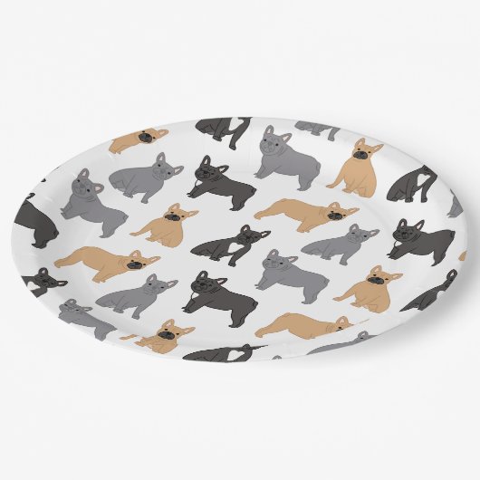 Fransen Franse Bulldog - Kies uw kleur! Papieren Bordje (Gekanteld)