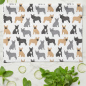 Fransen Franse Bulldog - Kies uw kleur! Theedoek (Gevouwen)