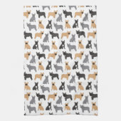 Fransen Franse Bulldog - Kies uw kleur! Theedoek (Verticaal)