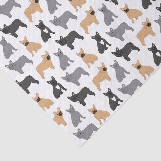 Fransen Franse Bulldog - Kies uw kleur! Tissuepapier (Detail)