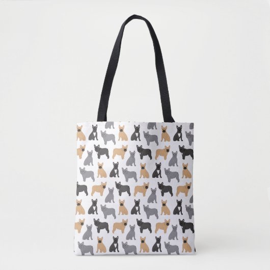 Fransen Franse Bulldog - Kies uw kleur! Tote Bag (Voorkant)