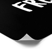 Fransen Funny Fast Food Pun Dark BG Poster (Hoek)