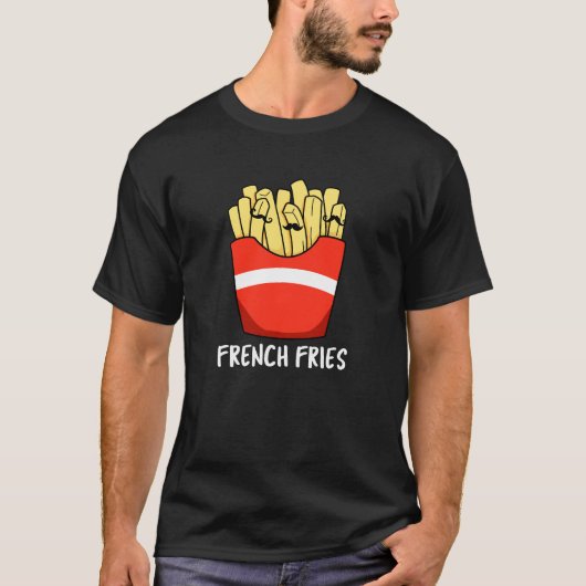 Fransen Funny Fast Food Pun Dark BG T-shirt (Voorkant)