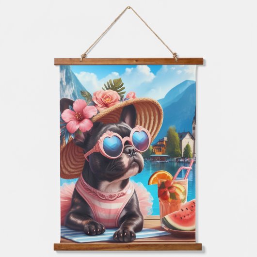 Fransen in Hallstatt Hangend Wandkleed (Voorkant)