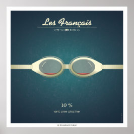 Fransen met een zwembad poster