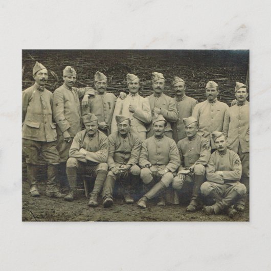  Fransen, soldaten uit de Eerste Wereldoorlog Briefkaart (Voorkant)