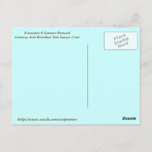 Fransistisch en Lennart op de Toms Sowyer rivierbr Briefkaart