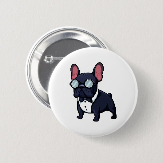 Fransje de heren ronde button 5,7 cm (Voorkant /achterkant)