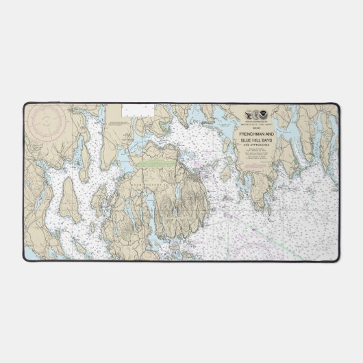 Fransman en Blue Hill Bays en benaderingen Grafiek Bureaumat (Voorkant)