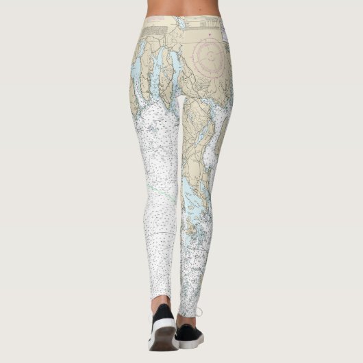 Fransman en Blue Hill Bays en benaderingen Grafiek Leggings (Achterkant)