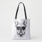 Fransman met zonnebril  tote bag (Voorkant)