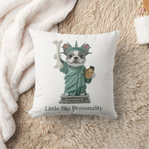 Fransman Statue van Liberty Hond Liefhebber Kussen