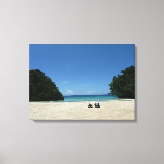 Fransman's Cove Beach Jamaica Fotobehang Canvas Afdruk (Voorkant)
