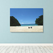 Fransman's Cove Beach Jamaica Fotobehang Canvas Afdruk (Insitu (Houten vloer))