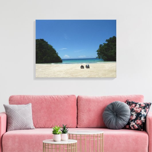 Fransman's Cove Beach Jamaica Fotobehang Canvas Afdruk (Insitu (Woonkamer))