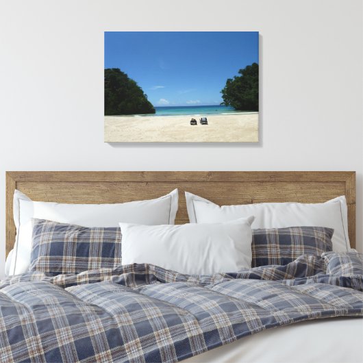 Fransman's Cove Beach Jamaica Fotobehang Canvas Afdruk (Insitu (Slaapkamer))