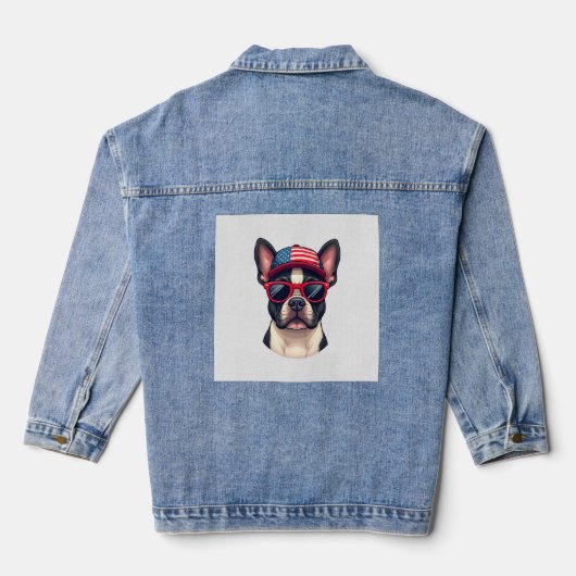 Fransoos die kleuren van de V.S. draagt (4) Denim Jacket (Achterkant)