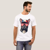 Fransoos die kleuren van de VS draagt (7) T-shirt (Voorkant volledig)