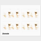 Fransoos Howlelu Rechthoekige Sticker (Vel)