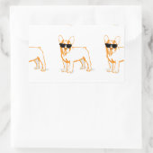 Fransoos Howlelu Rechthoekige Sticker (Tas)